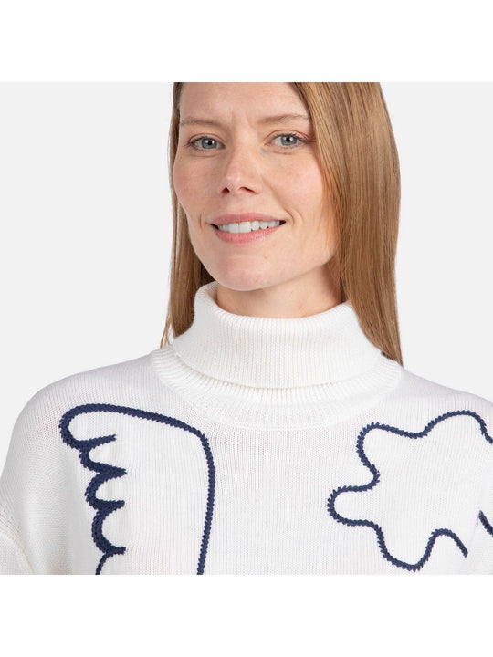 Sweter Rossignol W Jcc Roll Neck biały - Adventure Sports
