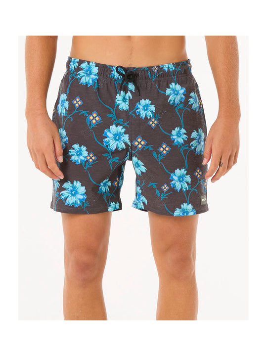Szorty kąpielowe męskie RIP CURL Surf Revival Floral Volley czarne
