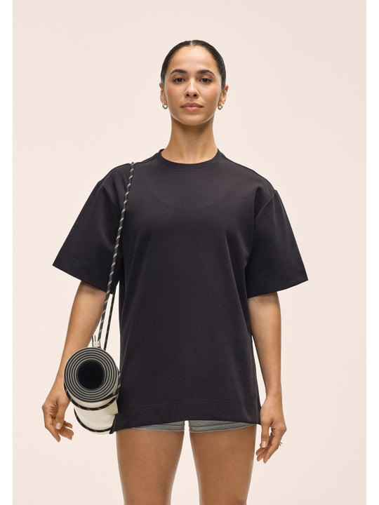 Koszulka treningowa damska CASALL Aria Oversize Tee kolor czarny
