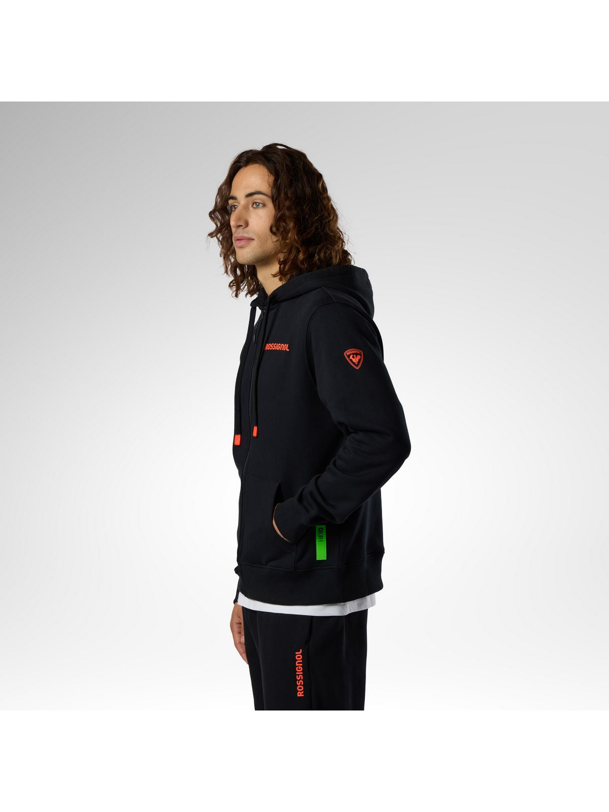 Bluza męska ROSSIGNOL M Hero Full Zip Hoodie czarna