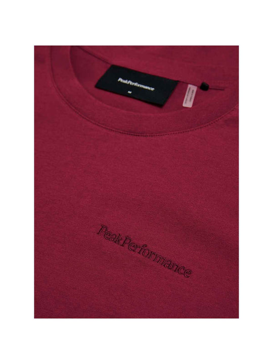 Koszulka męska PEAK PERFORMANCE Original Small Logo Tee Men bordowa
