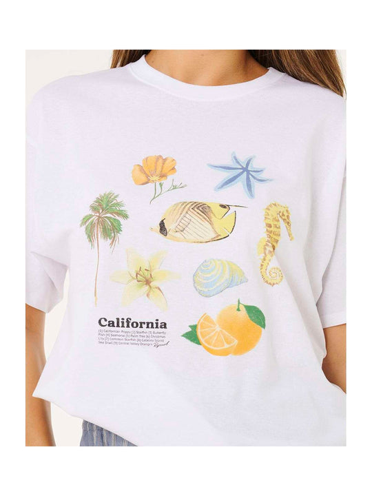 Koszulka damska RIP CURL Poolside Heritage Tee biała
