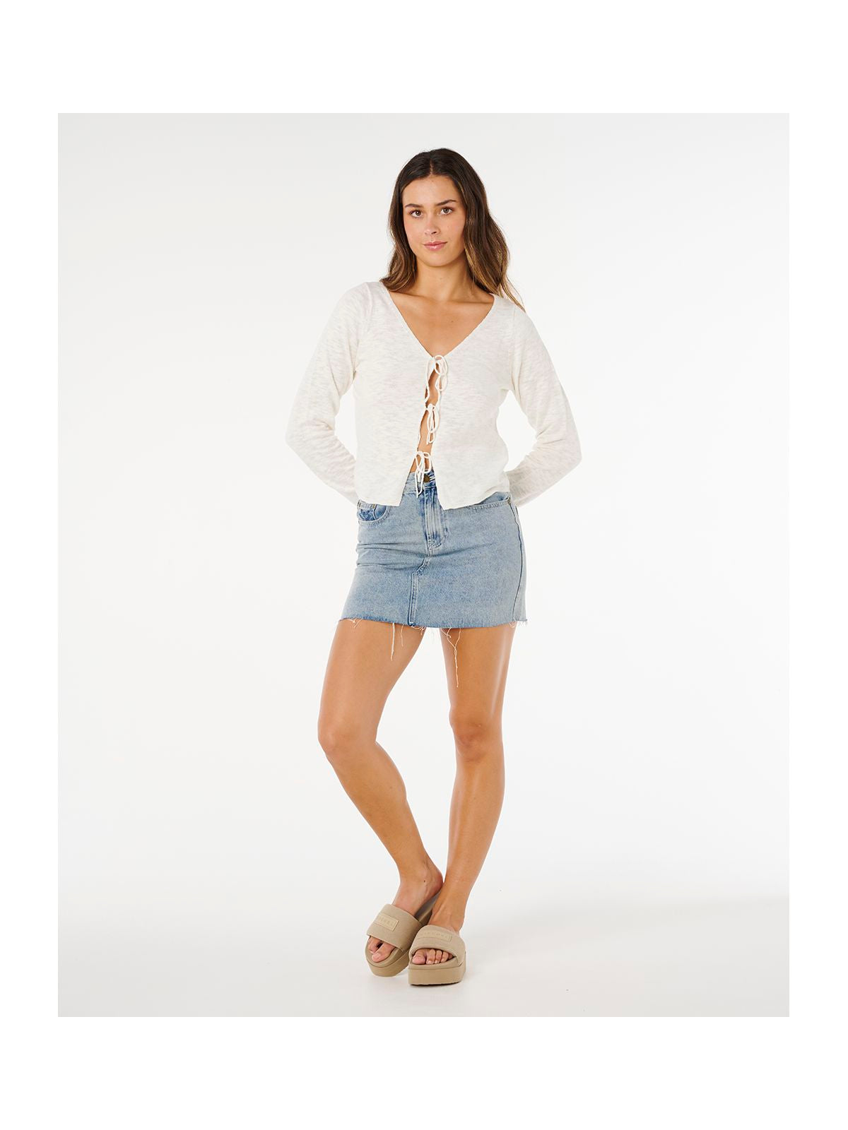 Sweter damski RIP CURL Pacific Knit Cardi biały