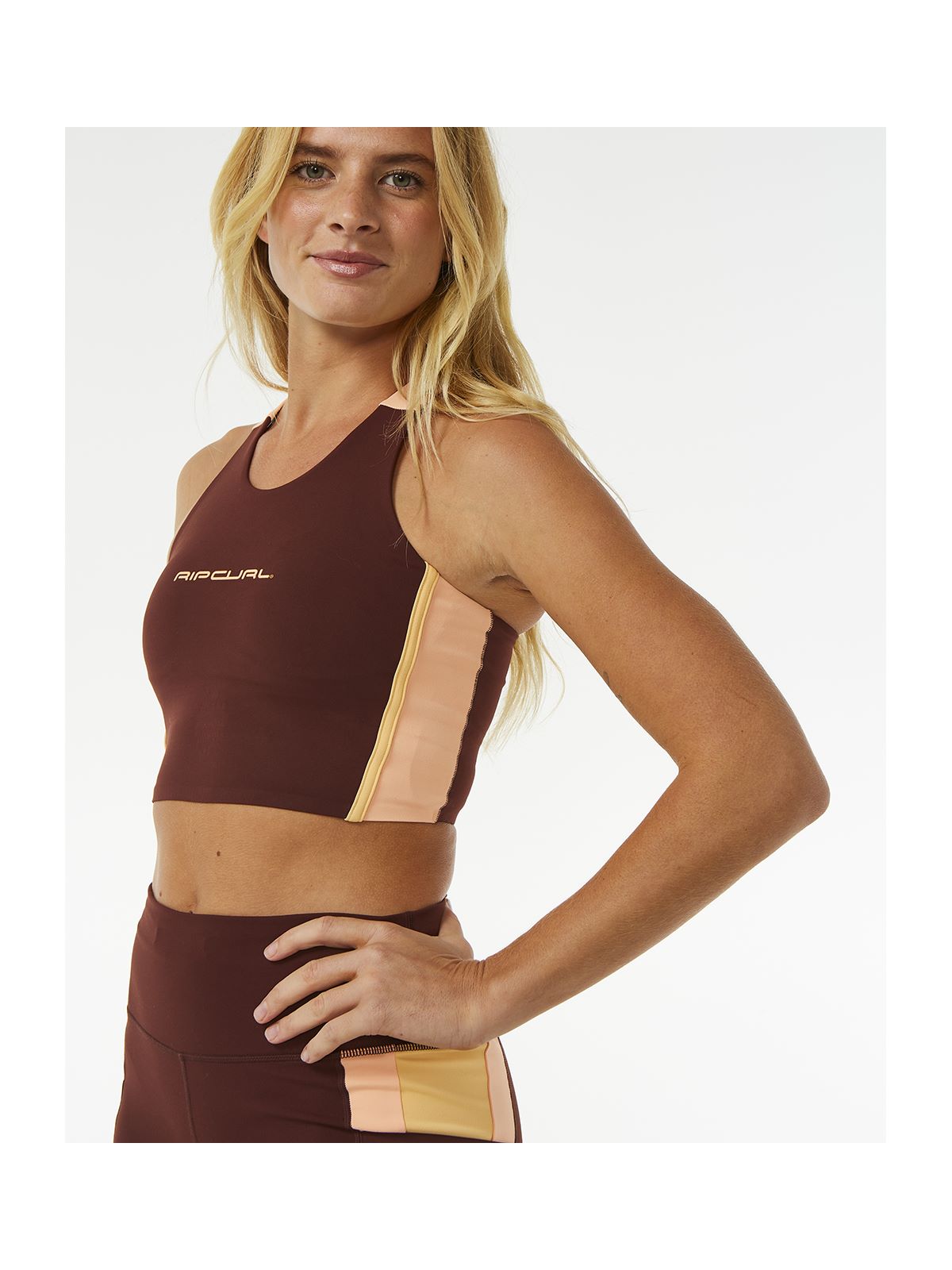 Koszulka RIP CURL Rss Revival Crop brązowy - Adventure Sports