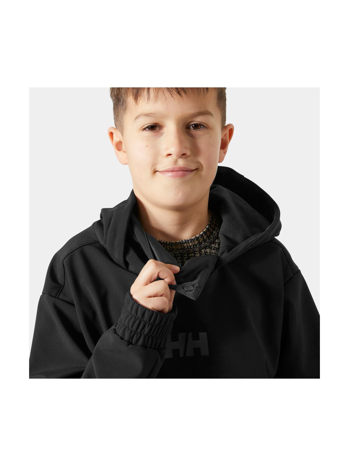 Bluza dziecięca HELLY HANSEN JR POWDER SOFTSHELL HOODIE czarna