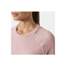 Koszulka damska HELLY HANSEN W Lifa Merino Midw 1/2 Zip kolor różowy
