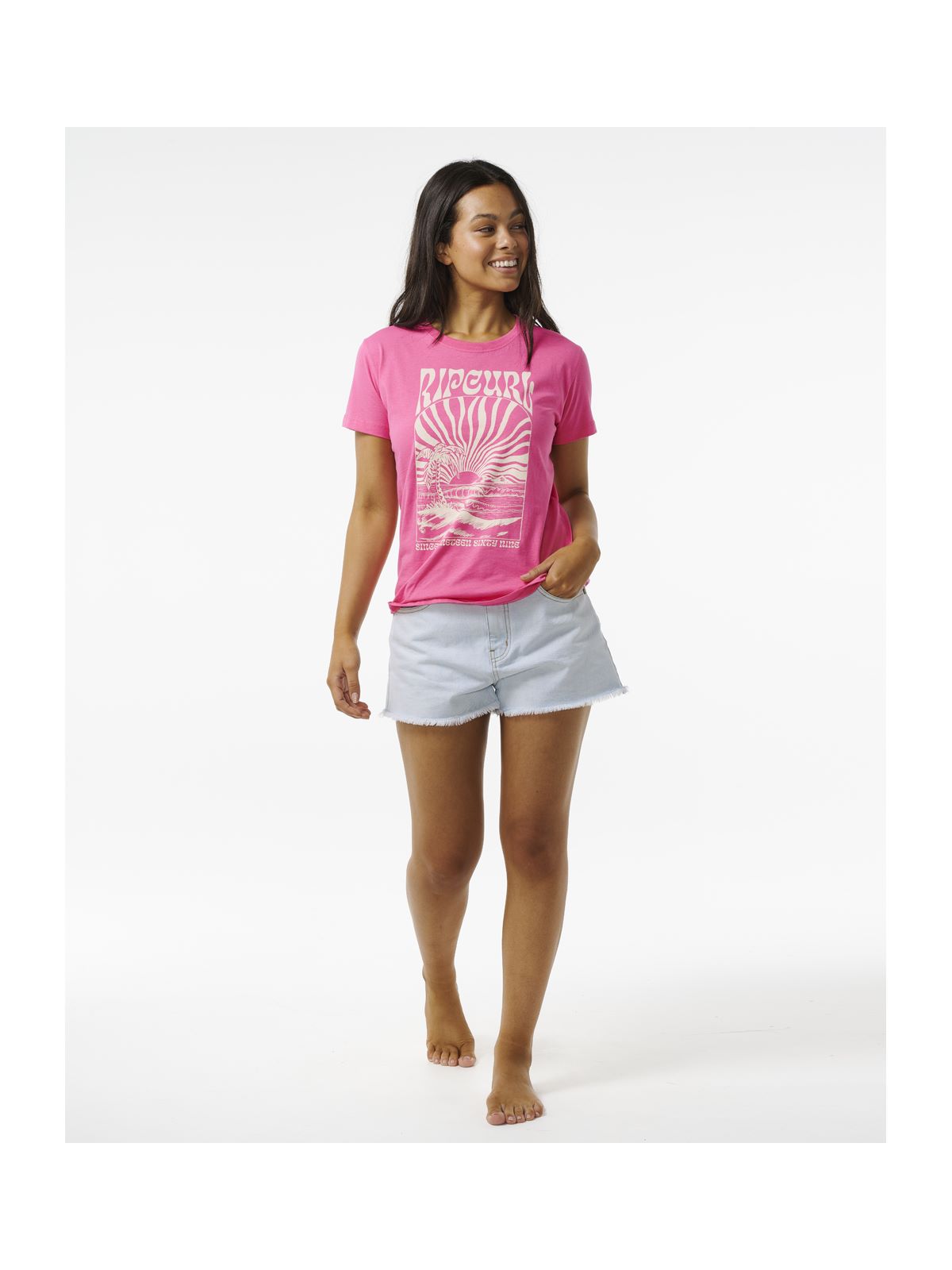 Koszulka RIP CURL Heatwave Standard Tee różowy - Adventure Sports