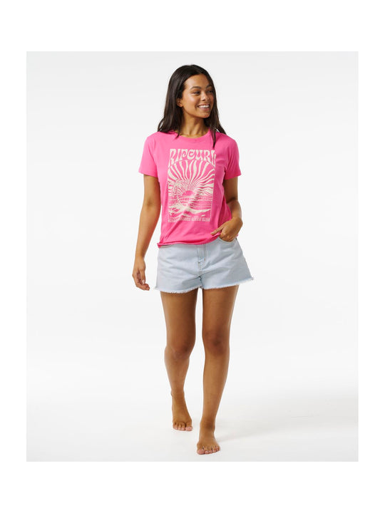 Koszulka RIP CURL Heatwave Standard Tee różowy - Adventure Sports
