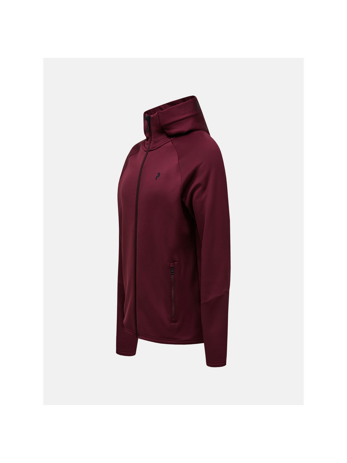 Bluza z kapturem męska PEAK PERFORMANCE Rider Essentials Midlayer Zip Hood bordowa