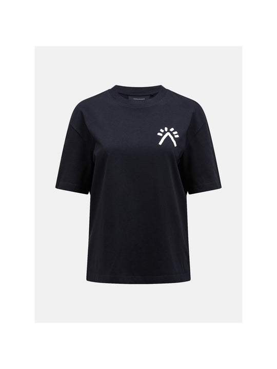Koszulka Peak Performance W Graphic Tee czarny - Adventure Sports
