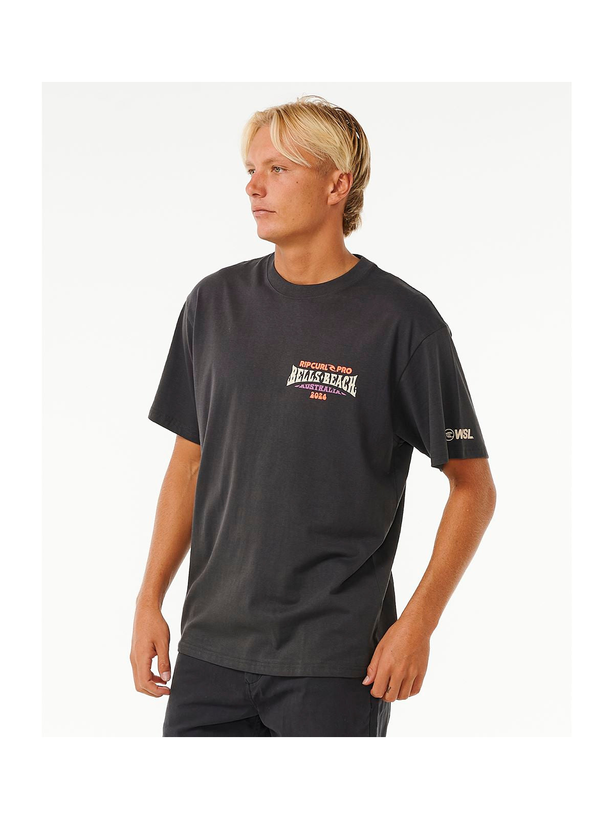 Koszulka RIP CURL Pro 24 Line Up Tee czarny - Adventure Sports