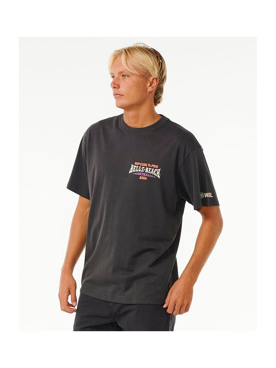 Koszulka RIP CURL Pro 24 Line Up Tee czarny - Adventure Sports

