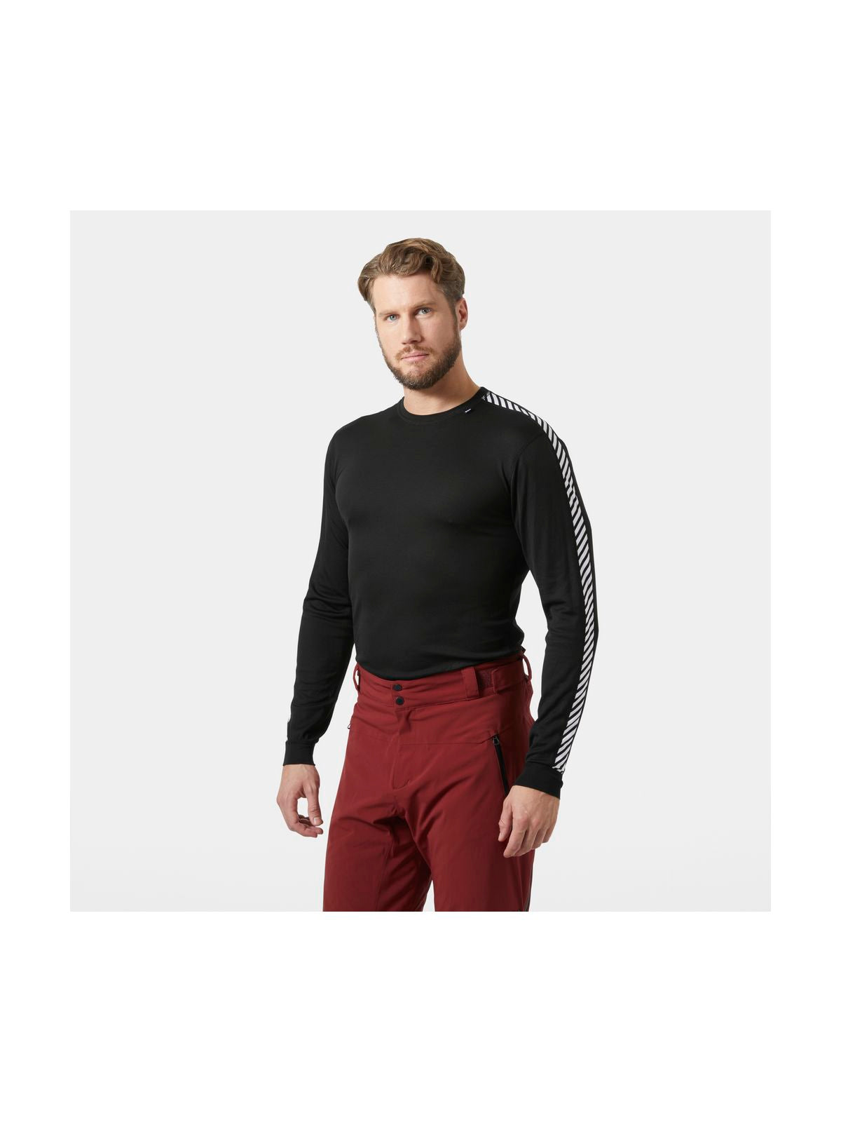 Bielizna termiczna męska HELLY HANSEN HH LIFA STRIPE CREW czarna