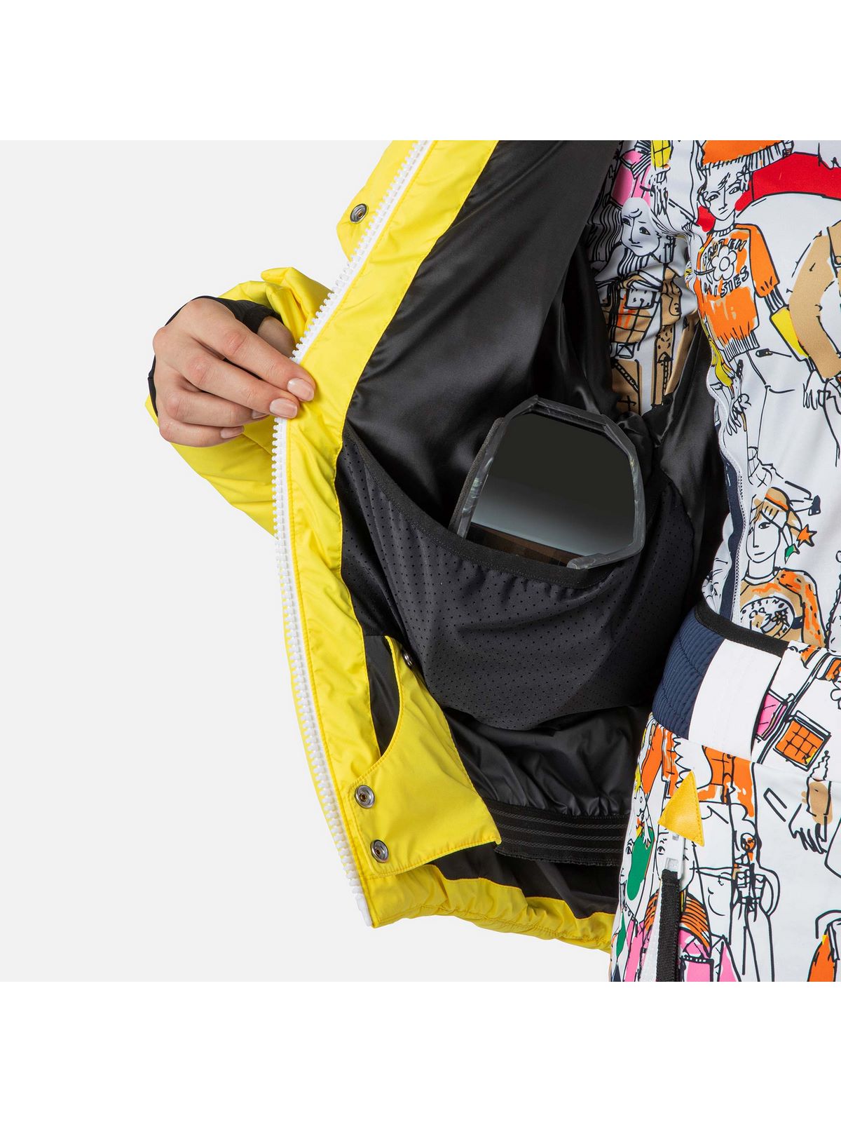 Kurtka puchowa narciarska Rossignol W Lumy Down Bomber Jkt żółty - Adventure Sports