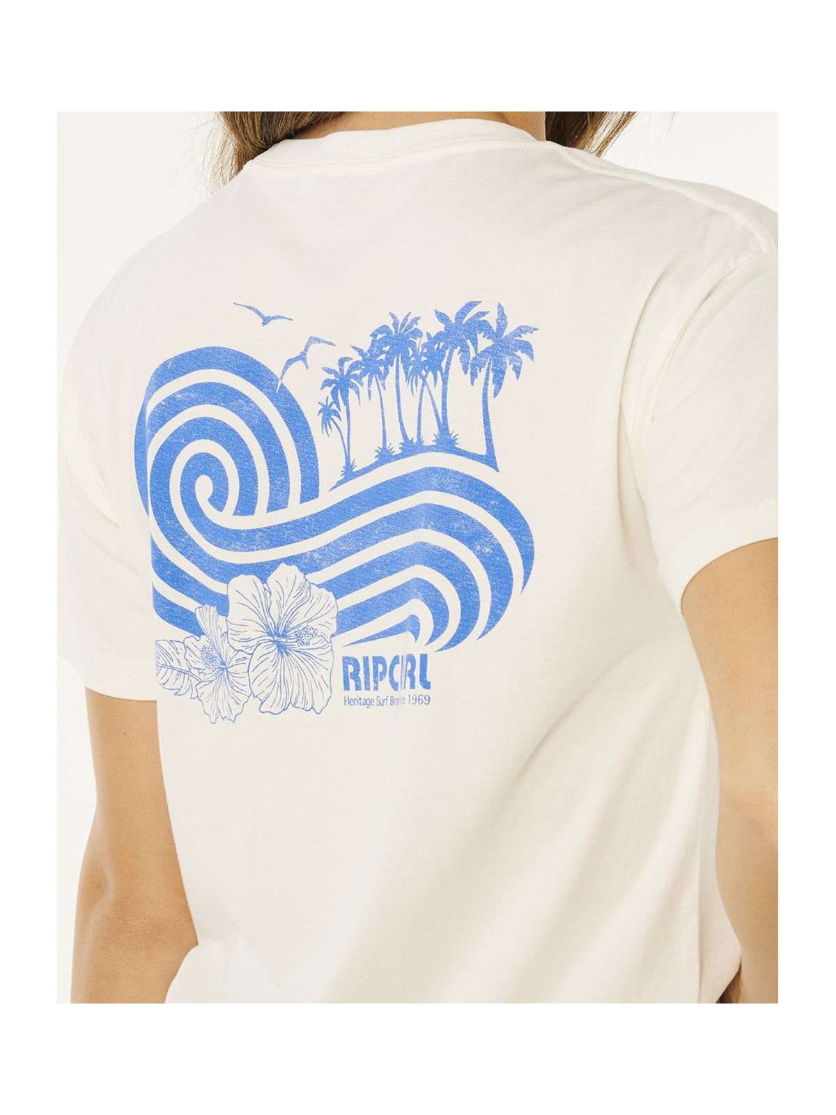 Koszulka damska RIP CURL Ocean Break Relaxed Tee beżowa