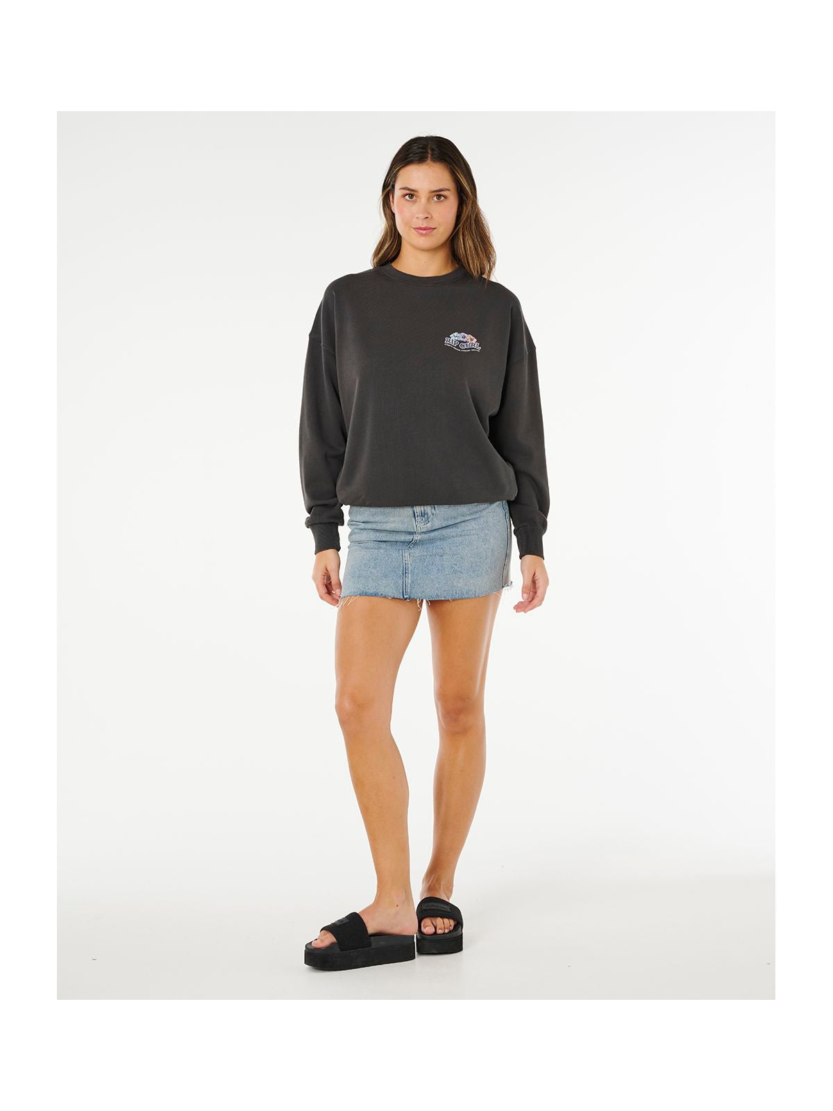 Bluza damska RIP CURL Bells Heritage Crew czarna
