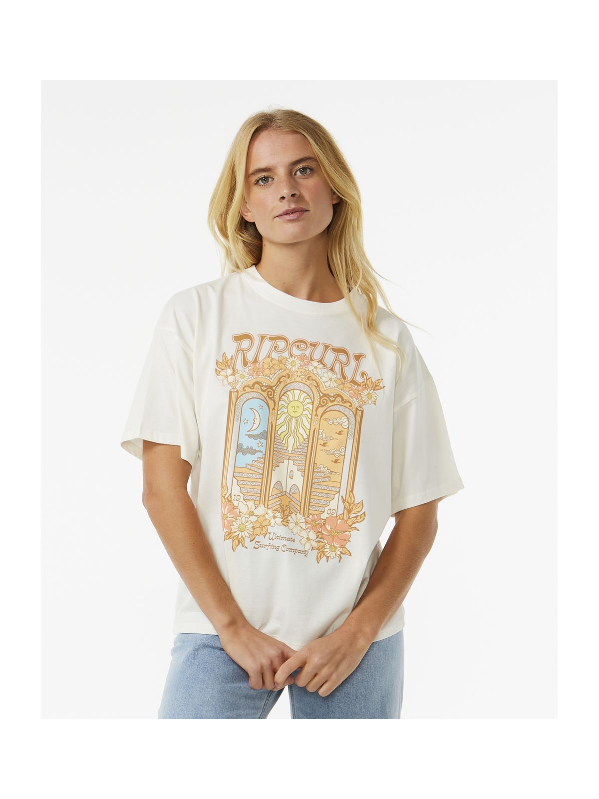 Koszulka RIP CURL Tropical Tour Hertiage Tee biały - Adventure Sports