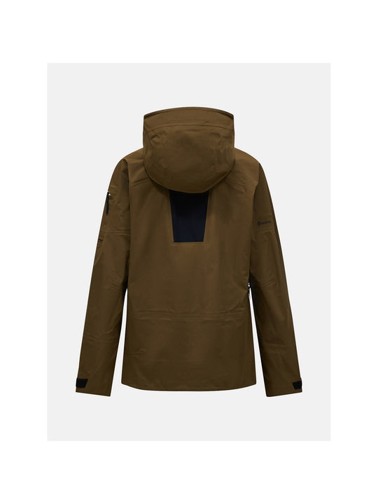 Kurtka narciarska męska PEAK PERFORMANCE Alpine GORE-TEX C-Knit 3L Shell Jacket brązowa
