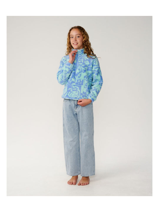 Bluza juniorska RIP CURL Pacific Dreams 1/4 Zip - Girl niebieska
