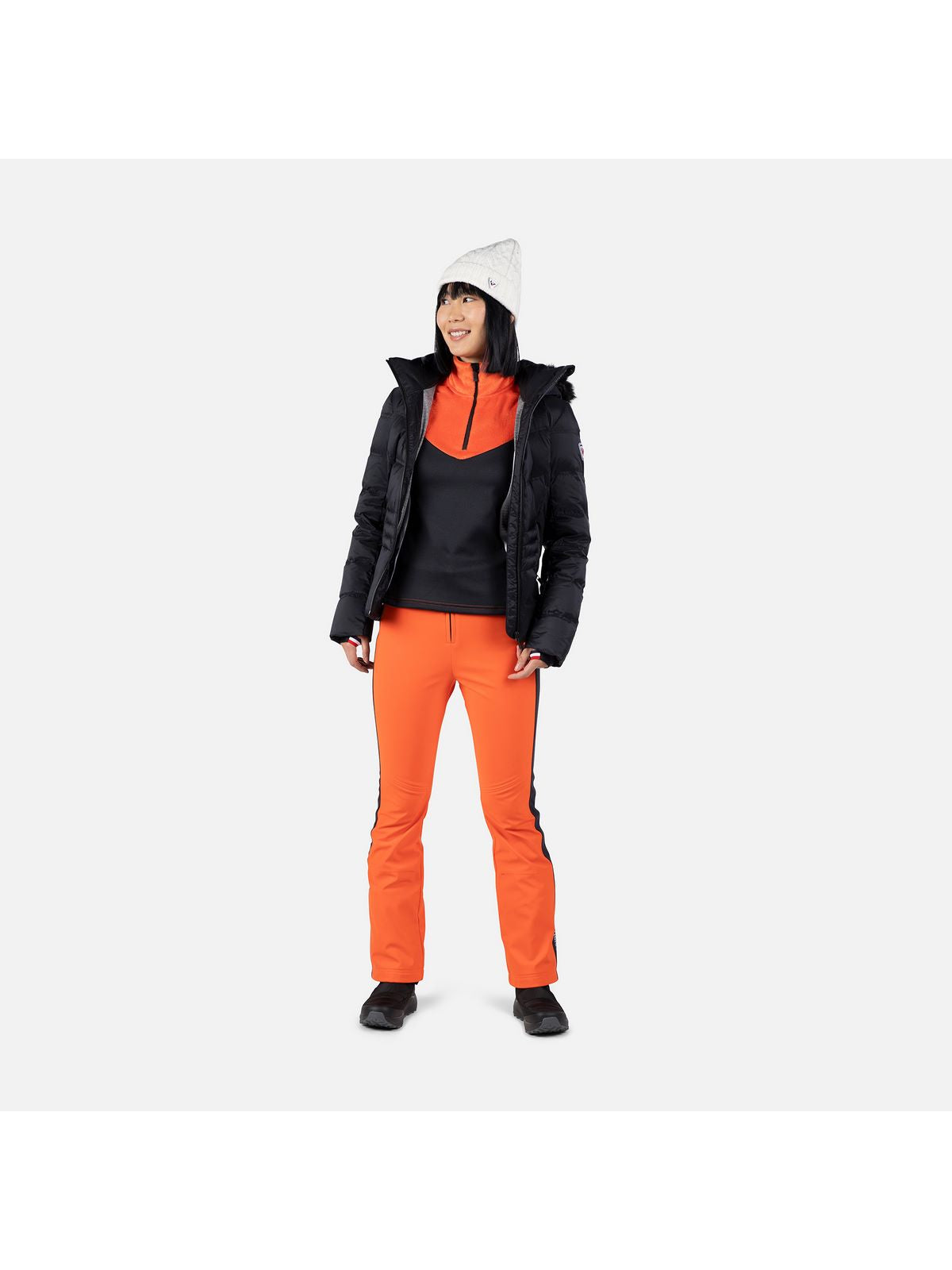 Spodnie narciarskie damskie Rossignol W Resort Softshell Pant pomarańczowe - Adventure Sports