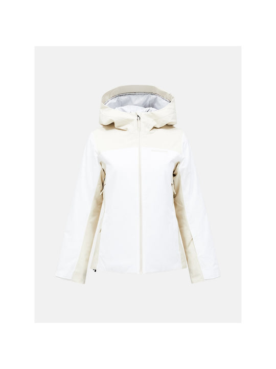 Kurtka narciarska damska PEAK PERFORMANCE Anima Blocked HIPE 2L Insulated Shell Jacket biała
