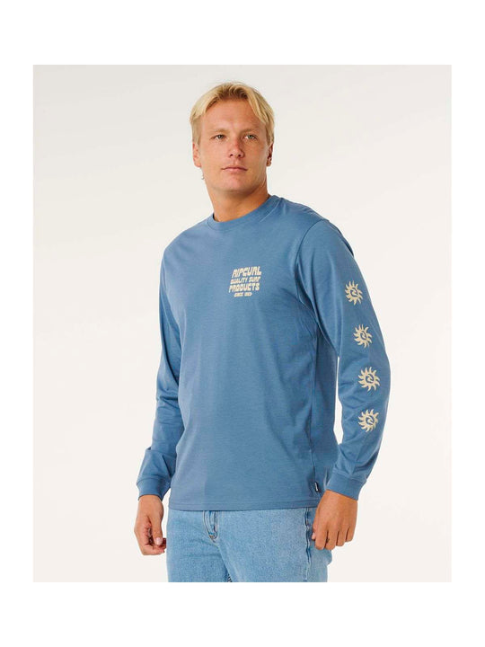 Koszulka męska RIP CURL Pacific Rinse L/S Tee niebieska
