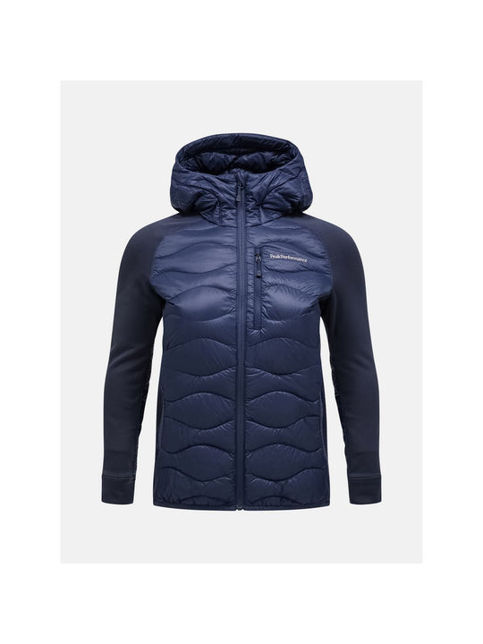 Kurtka puchowa Peak Performance W Helium Down Hybrid Hood granatowy - Adventure Sports
