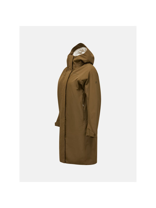 Parka damska PEAK PERFORMANCE Treeline HIPE 2L Insulated Shell Parka brązowa
