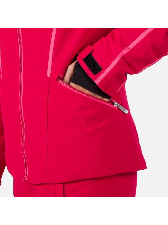 Kurtka narciarska damska Rossignol W Flat Jkt czerwony - Adventure Sports

