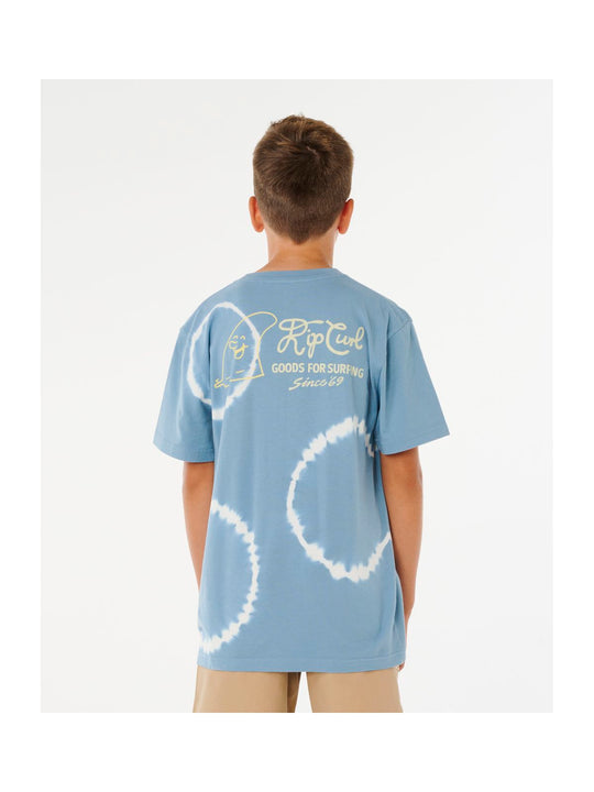 Koszulka chłopięca RIP CURL Pacific Rinse Fin Tee-Boy niebieska
