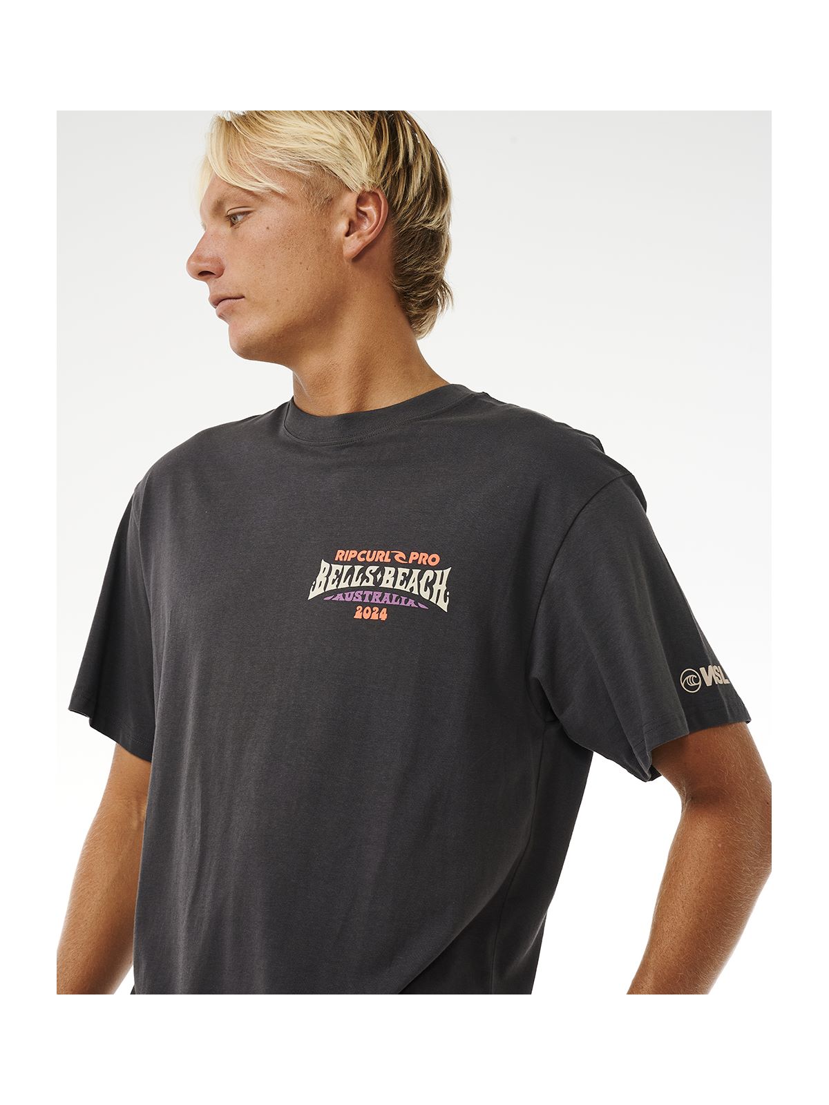 Koszulka RIP CURL Pro 24 Line Up Tee czarny - Adventure Sports