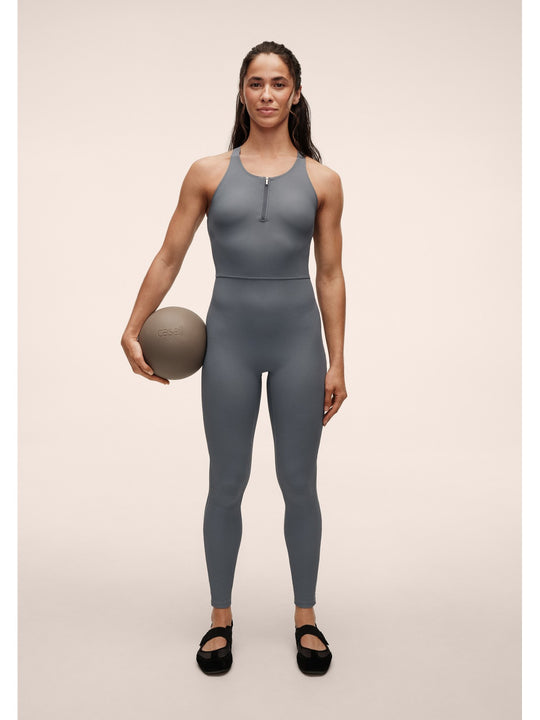 Kombinezon damski CASALL Brace Rib Zip Catsuit niebieski
