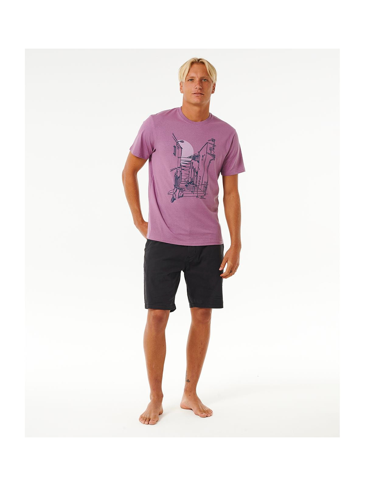 Koszulka RIP CURL Keep On Trucking Tee fioletowy - Adventure Sports