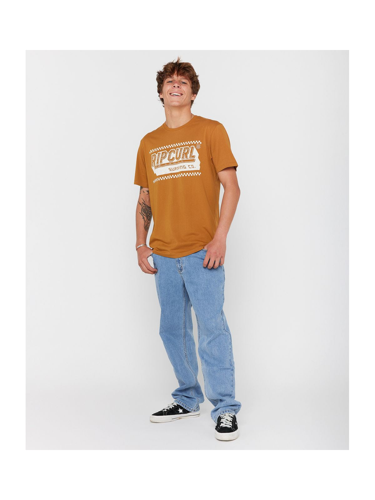 Koszulka RIP CURL SPORTLINE INVADER TEE brązowa