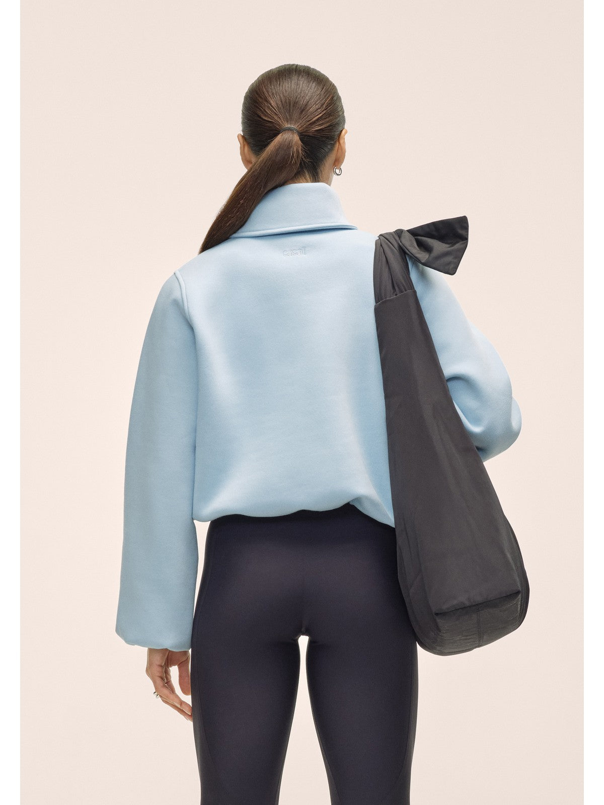 Bluza damska CASALL Easy Half Zip Sweater kolor niebieski