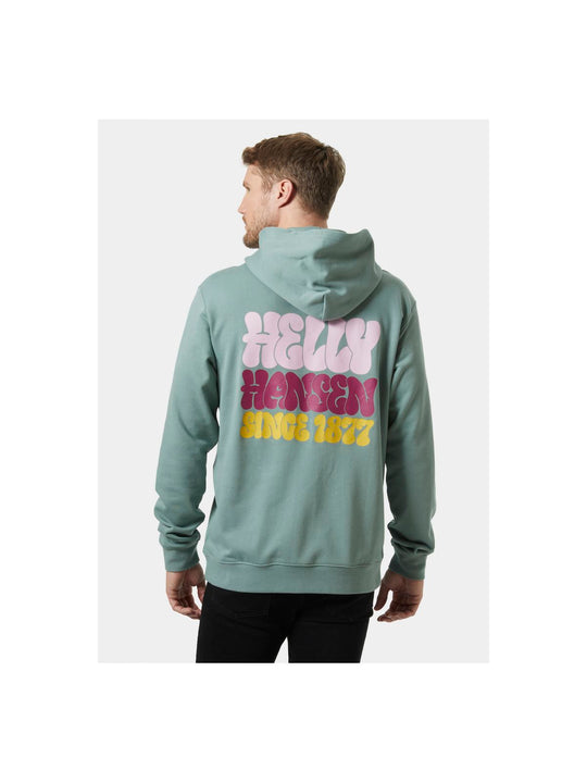 Bluza dresowa męska HELLY HANSEN Core Graphic Sweat Hoodie zielony - Adventure Sports
