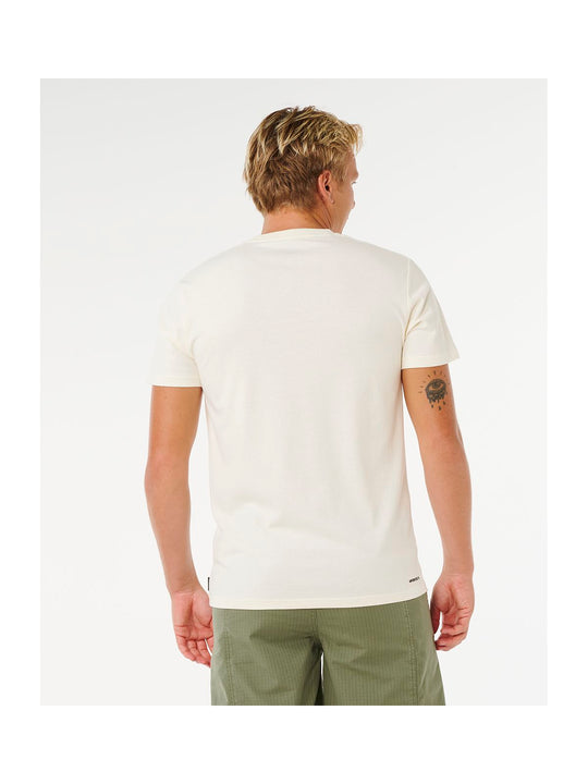 Koszulka męska RIP CURL Vaporcool Search 3 Stacks Tee biała
