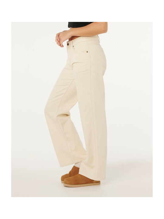 Spodnie damskie RIP CURL Aggie Relaxed Jeans beżowe

