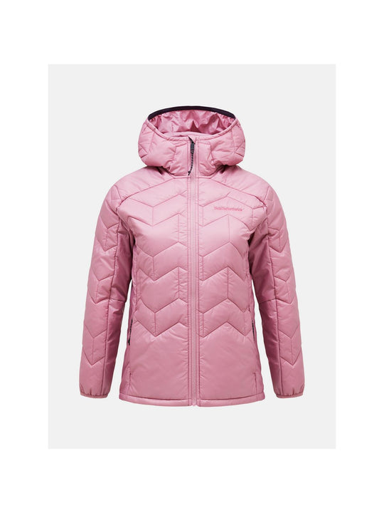 Kurtka zimowa damska Peak Performance W Elevate Liner Hood brązowy - narciarska - Adventure Sports
