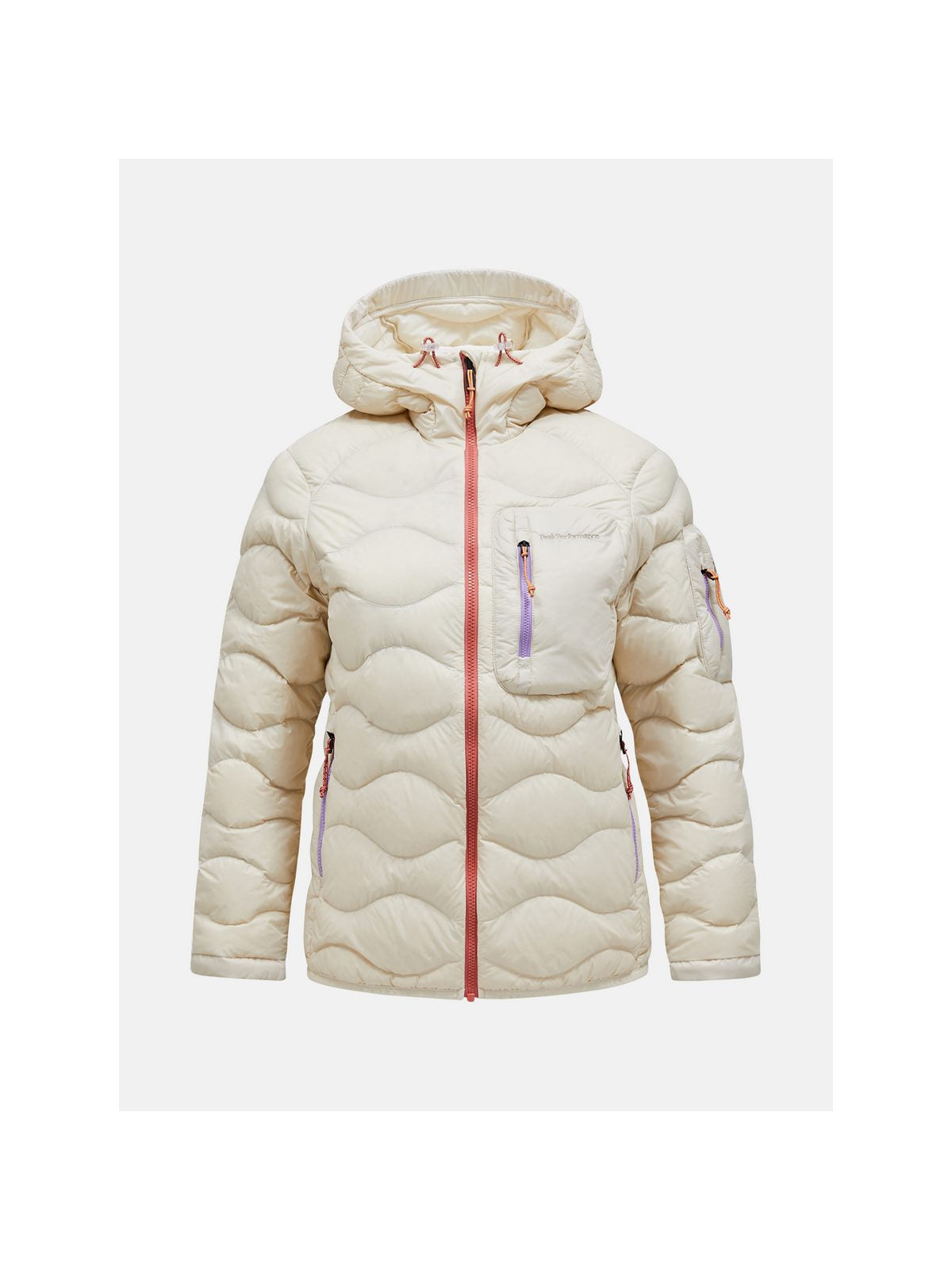 Kurtka puchowa damska Peak Performance W Helium Utility Down Hoo beżowy - Adventure Sports