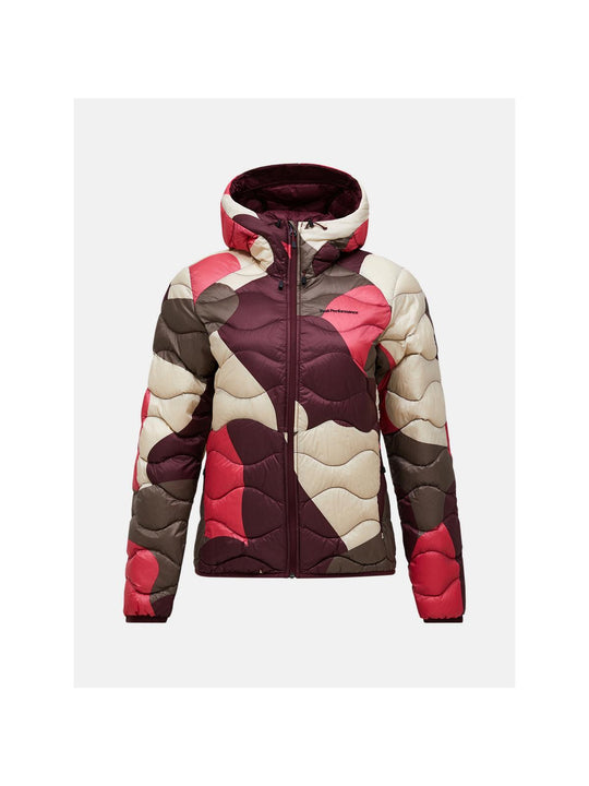 Kurtka damska PEAK PERFORMANCE Helium AOP Down Hood Jacket multikolor
