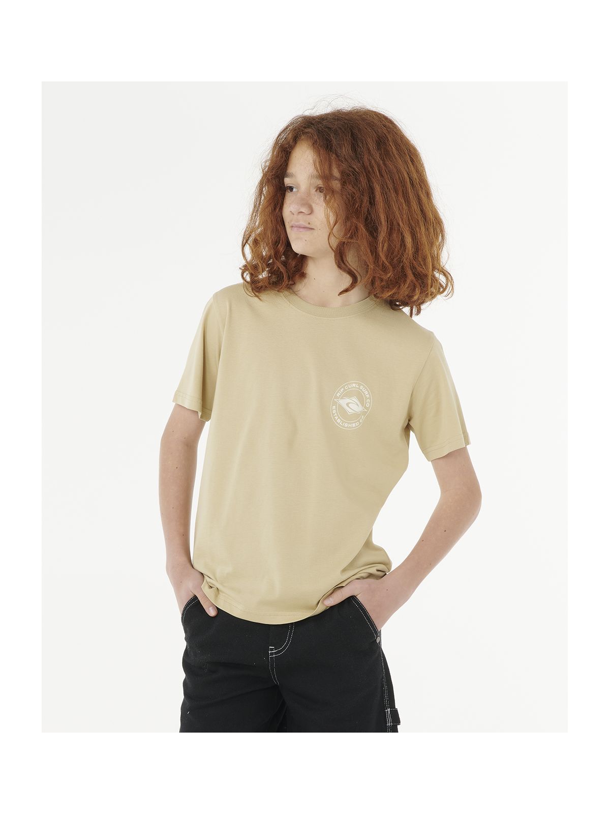 Koszulka RIP CURL STAPLER TEE - BOY zielona