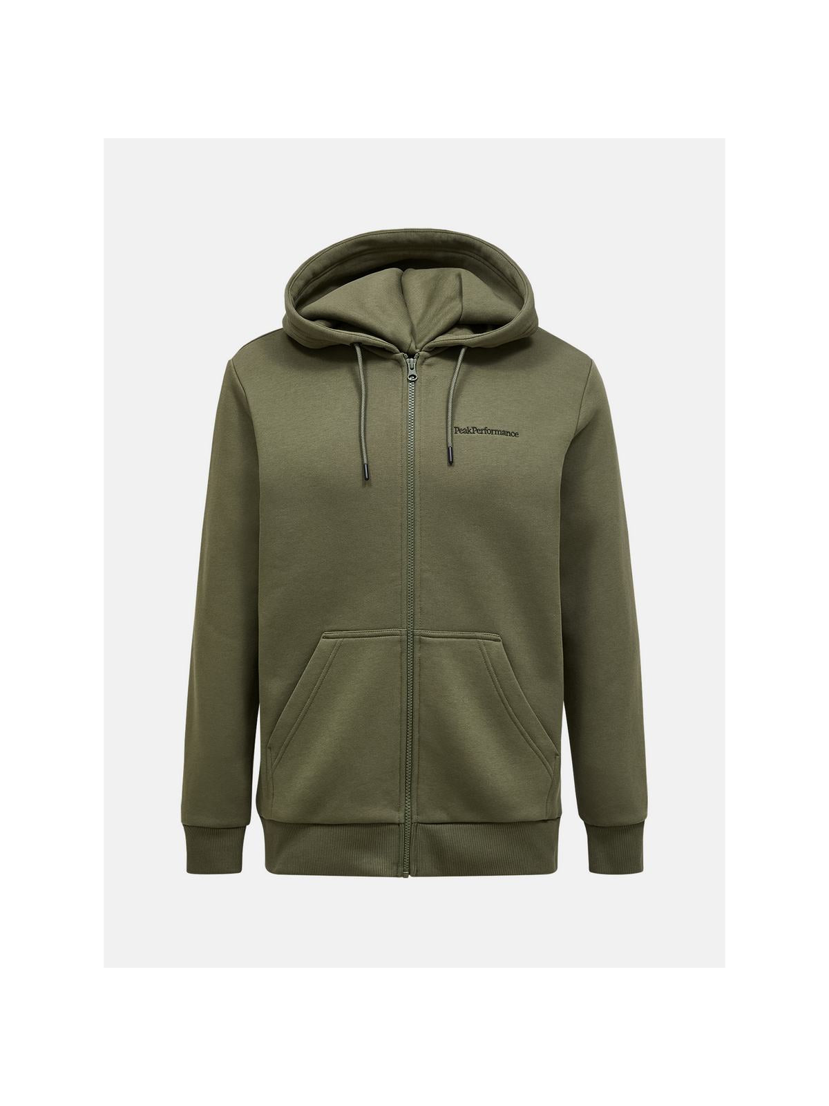 Bluza męska PEAK PERFORMANCE Original Small Logo Zip Hood Men zielona