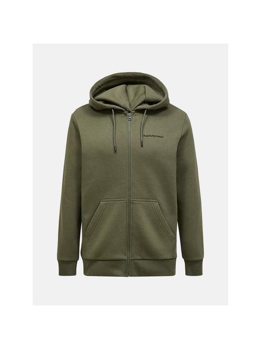 Bluza męska PEAK PERFORMANCE Original Small Logo Zip Hood Men zielona
