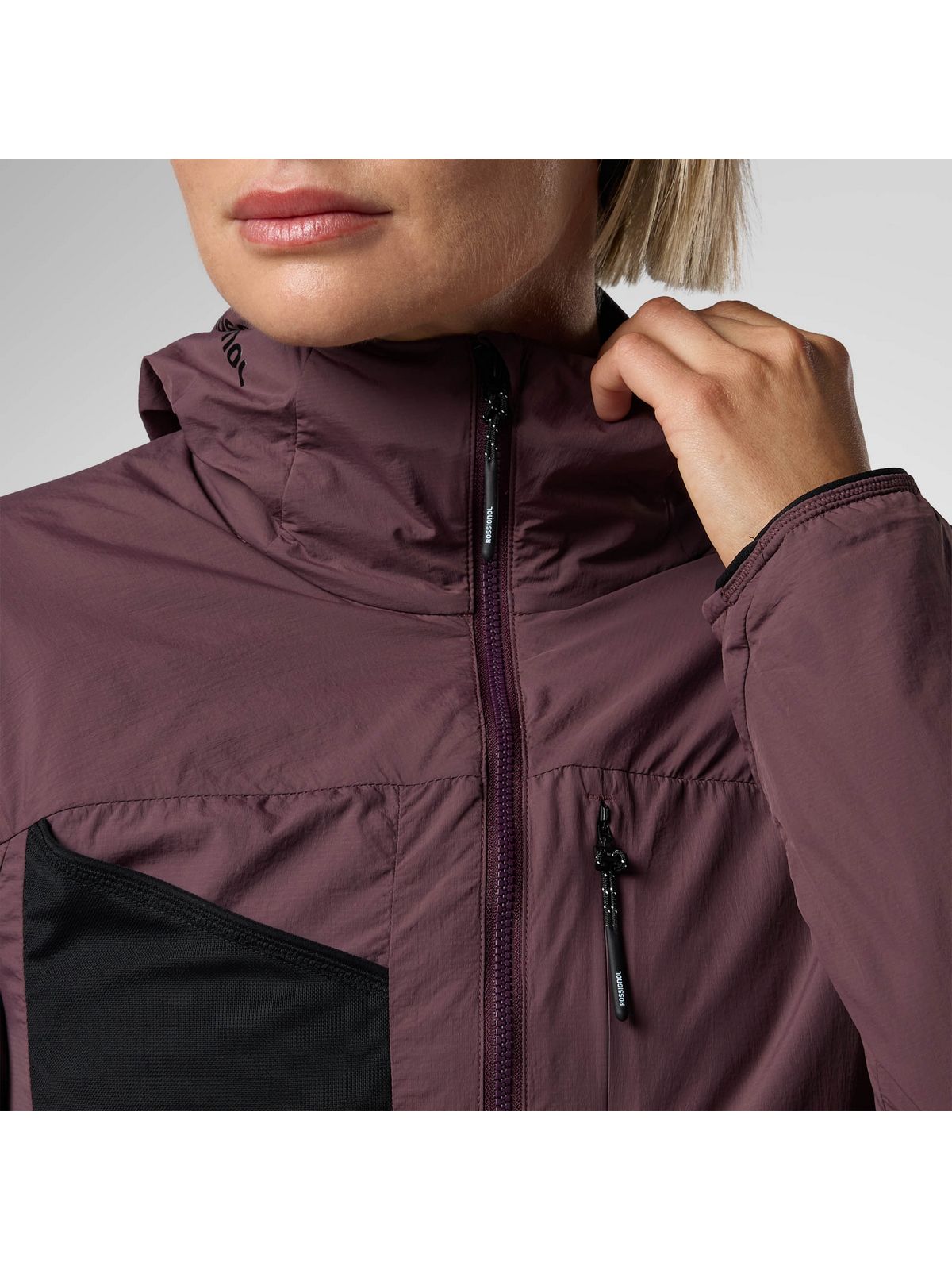 Kurtka narciarska damska ROSSIGNOL W Venon Active Hoodie Jacket bordowa