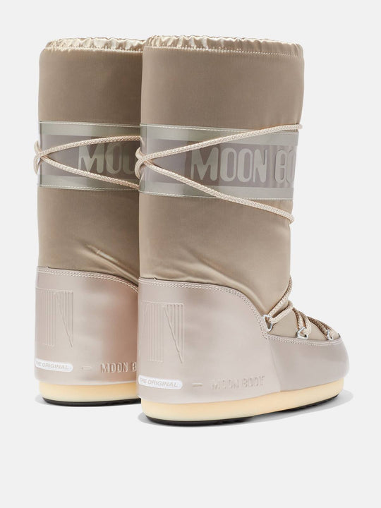 Buty damskie śniegowe MOON BOOT Icon Glance platynowe
