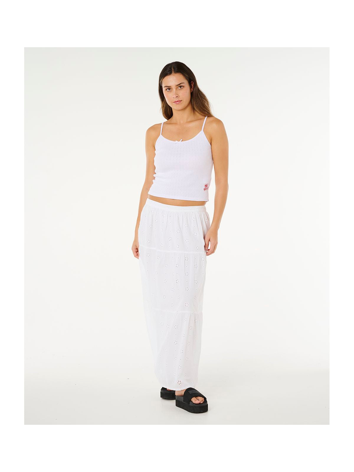 Spódnica damska RIP CURL Oasis Broderie Maxi Skirt biała