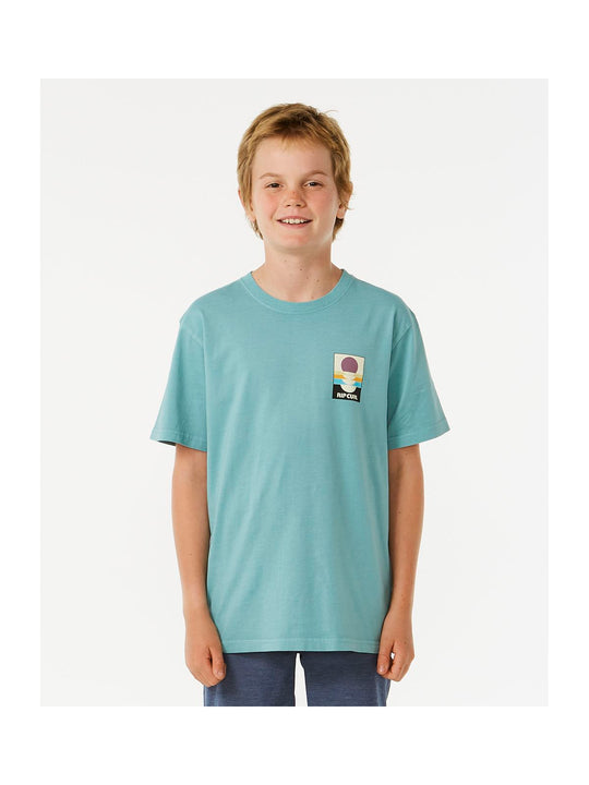 Koszulka RIP CURL Surf Revivial Peaking Tee Boy niebieski - Adventure Sports
