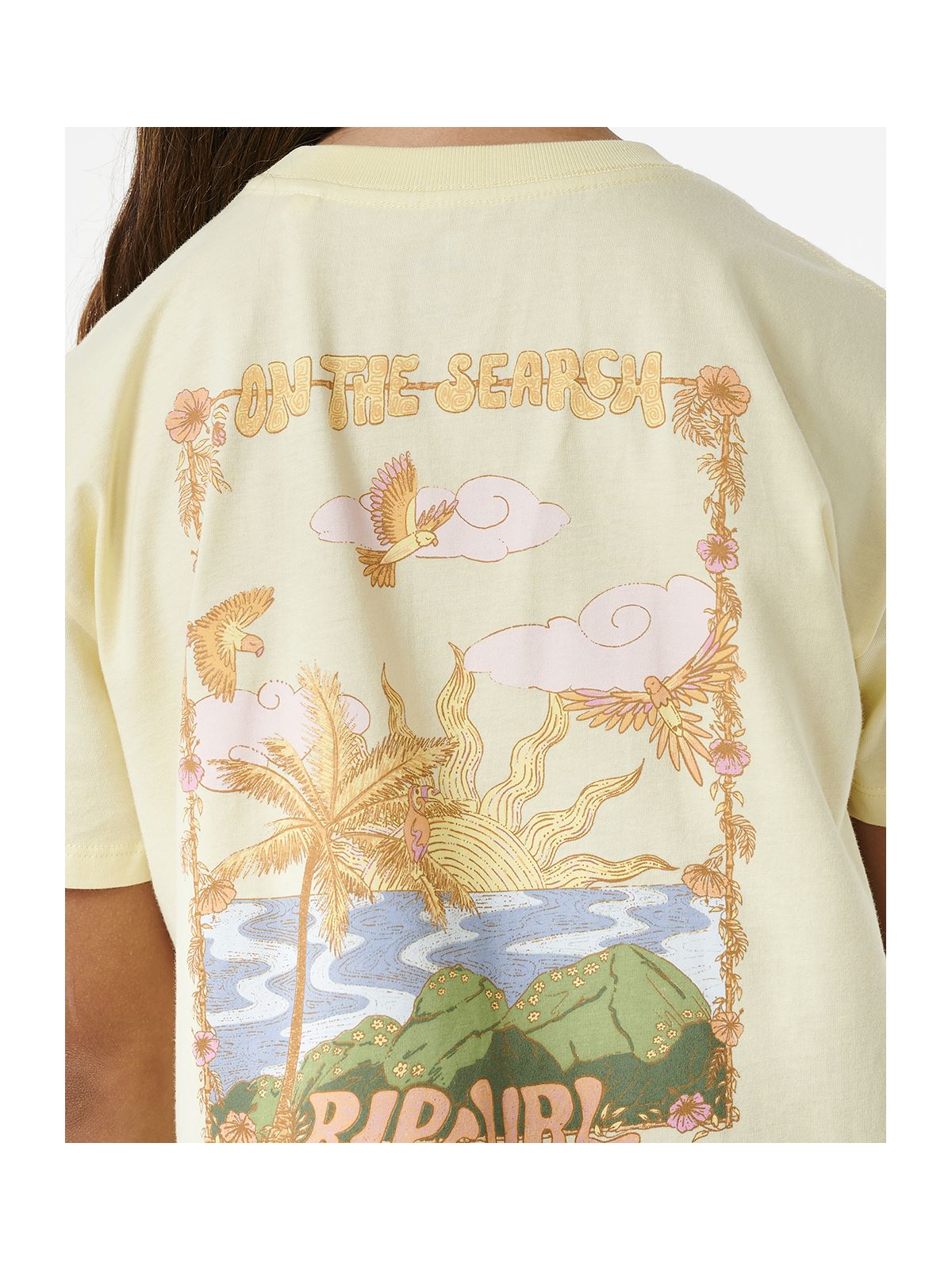 Koszulka RIP CURL Tropic Search Tee Girl żółty - Adventure Sports