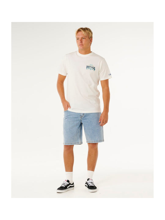 Koszulka męska RIP CURL Meo Peniche Pro 26 Event Tee biała
